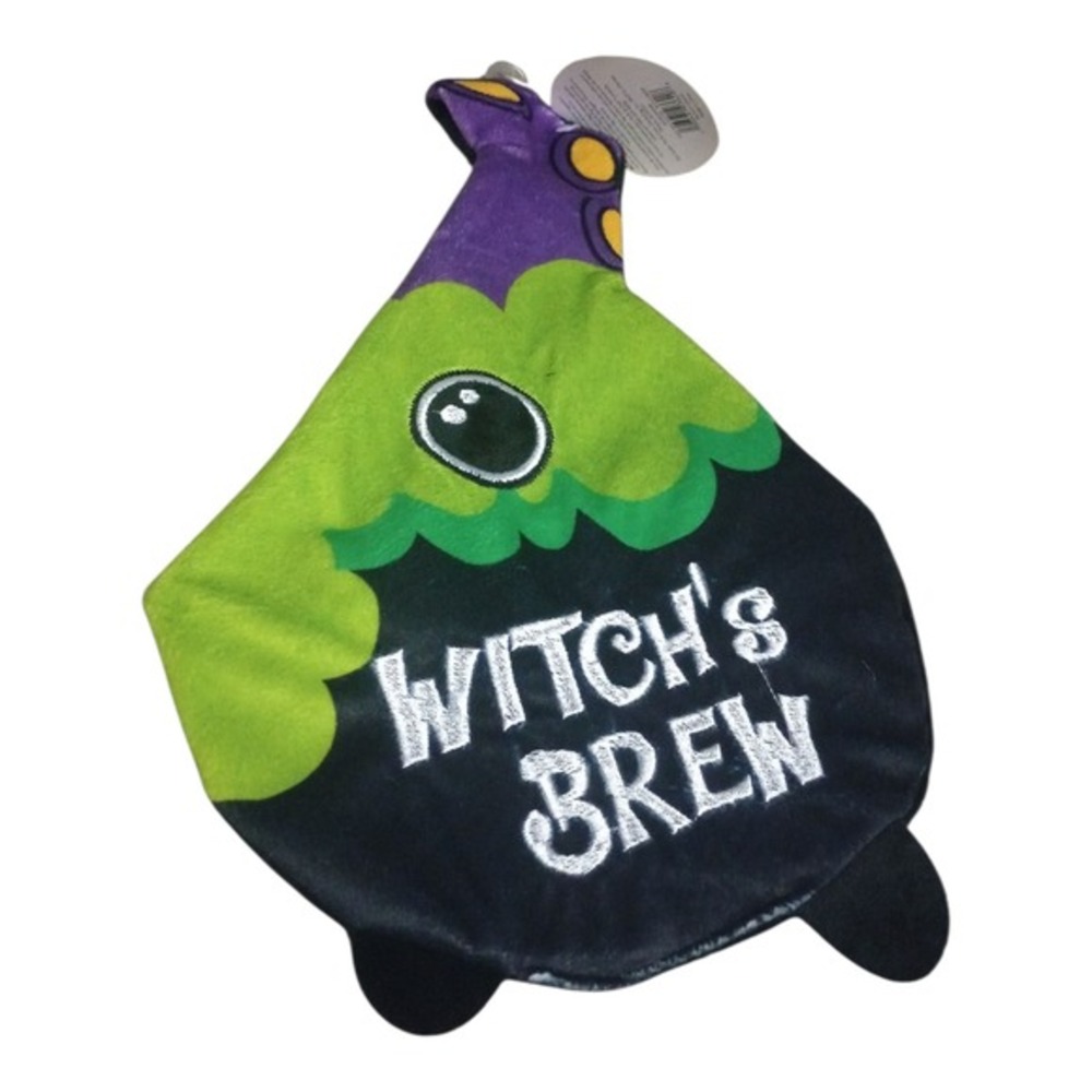 Thrills‎ & Chills Witchs Brew Cauldron Dog Toy Halloween Crinkle Squeaker NWT